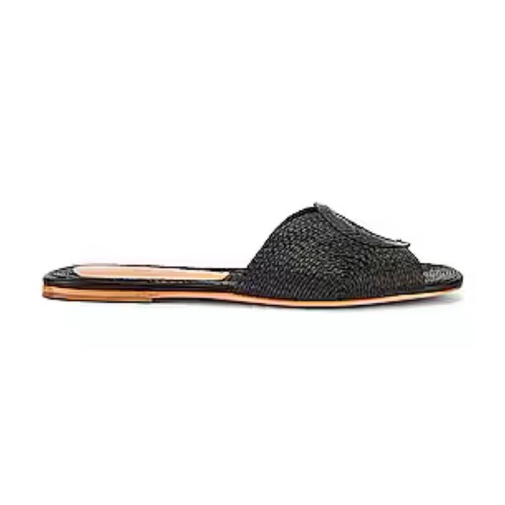 NEW House of Harlow 1960 x Revolve Reeta Slides, Black, Size 8